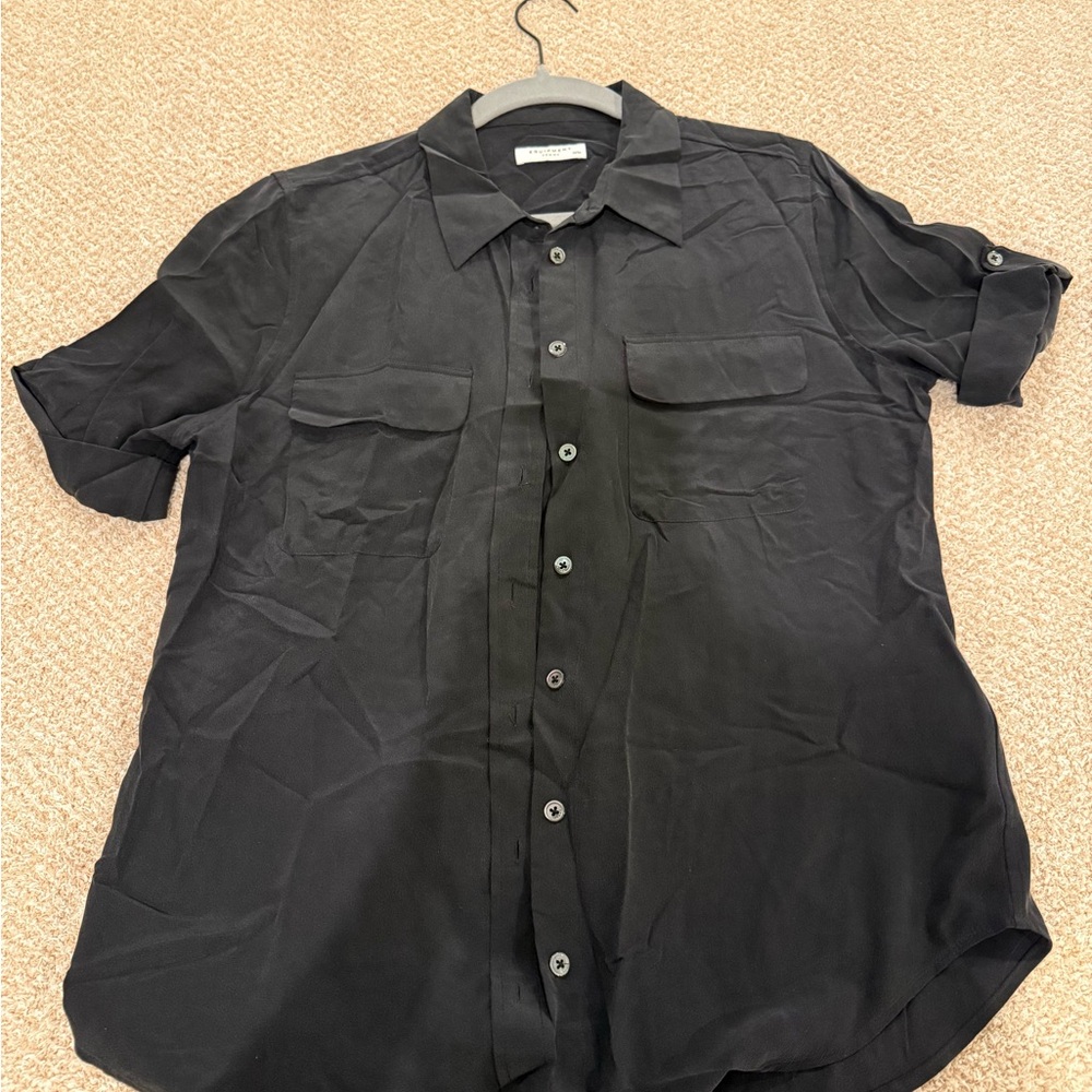Equipment Black Women Shirt